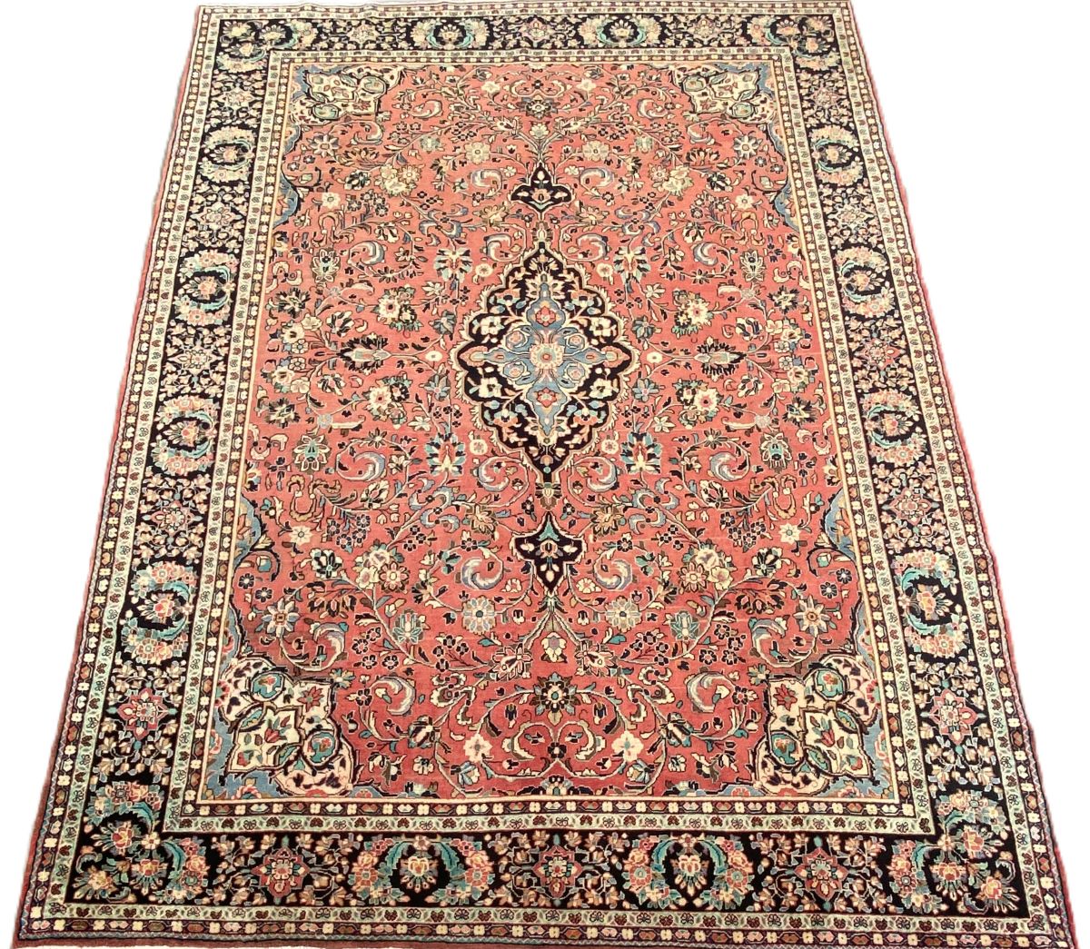 Hand-Knotted Persian Mahallat Carpet