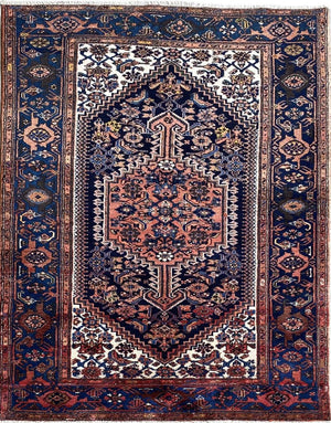 Hand-Knotted Circa 1950's Persian Bidjar Rug