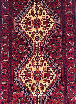 Traditional Handmade Tribal Afghan Kunduz Runner