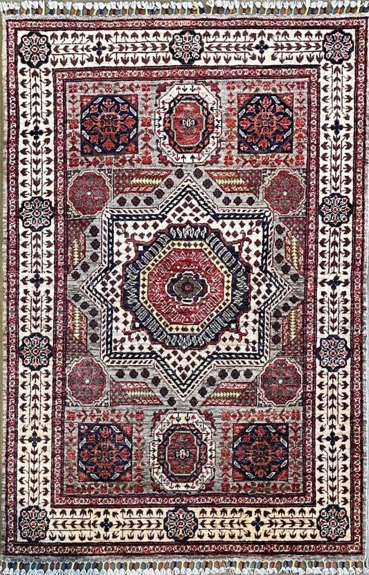 Hand-Woven Tribal Afghan Chobi Rug