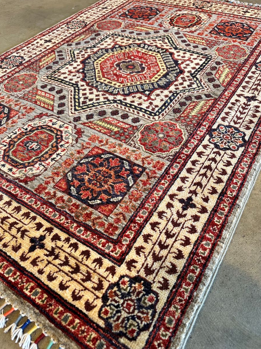 Hand-Woven Tribal Afghan Chobi Rug