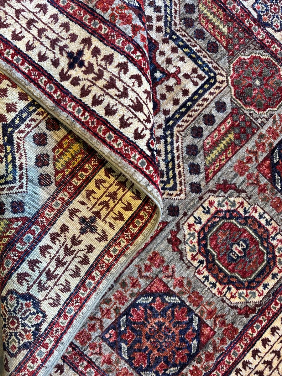 Hand-Woven Tribal Afghan Chobi Rug