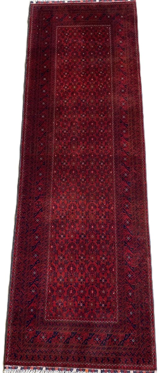 Hand-Knotted Tribal Afghan Kunduz Runner