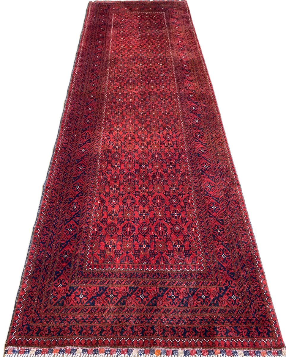 Hand-Knotted Tribal Afghan Kunduz Runner