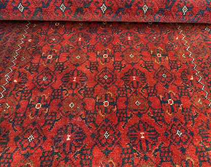 Hand-Knotted Tribal Afghan Kunduz Runner