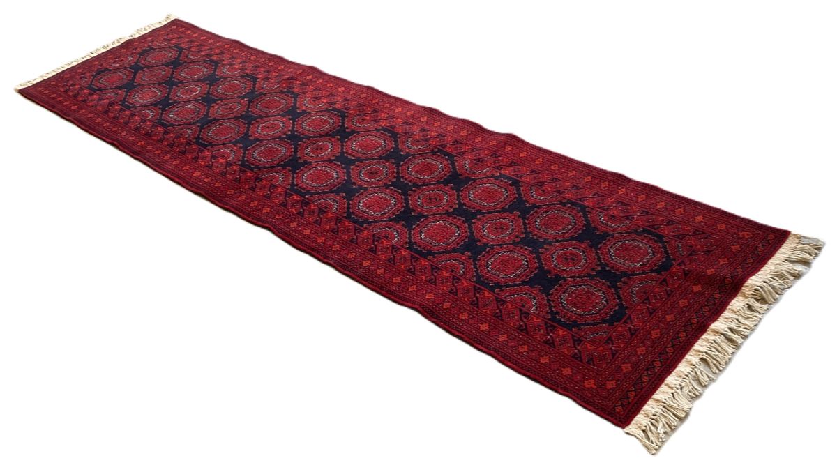 Hand-Knotted Tribal Afghan Kunduz Runner