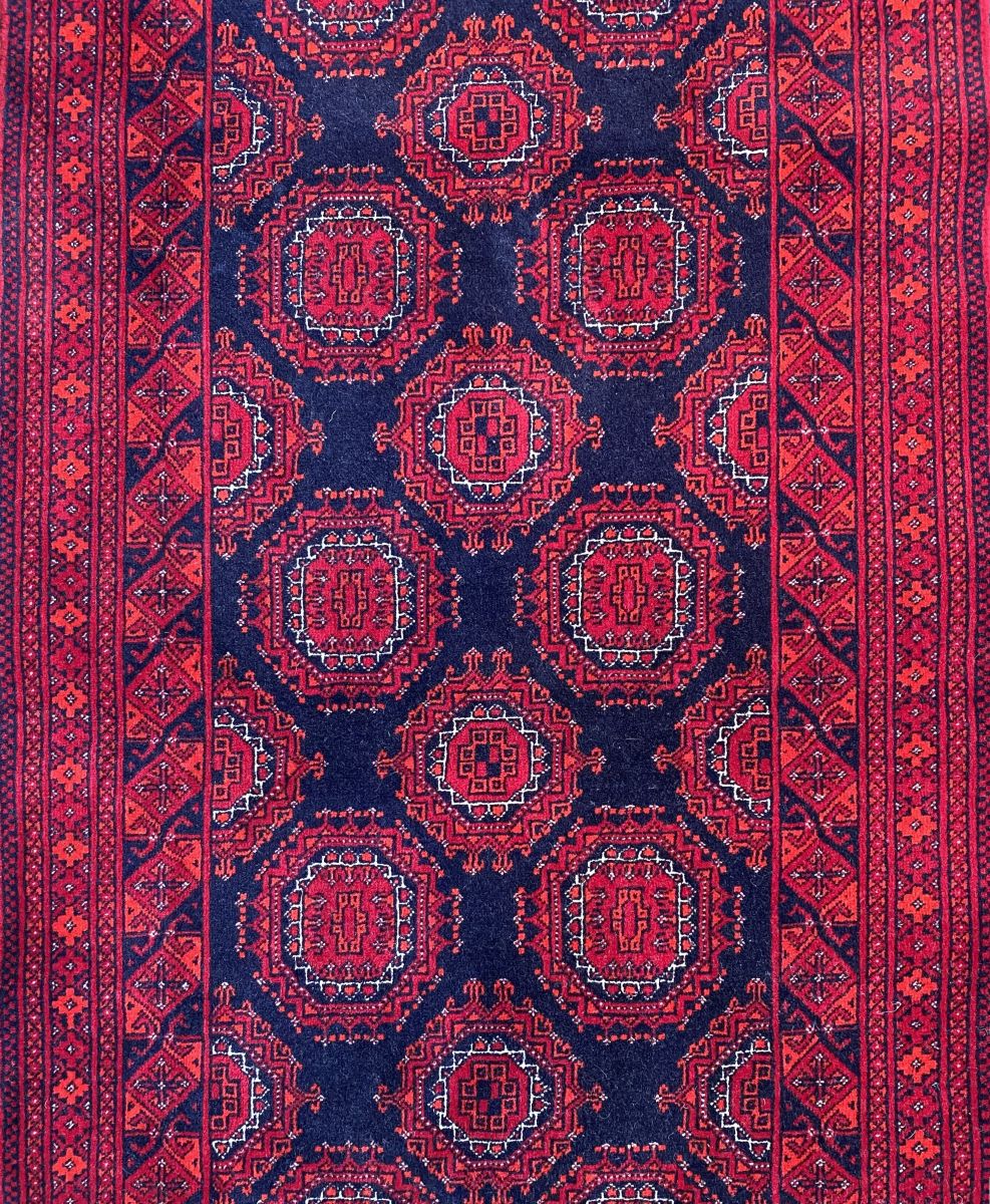Hand-Knotted Tribal Afghan Kunduz Runner