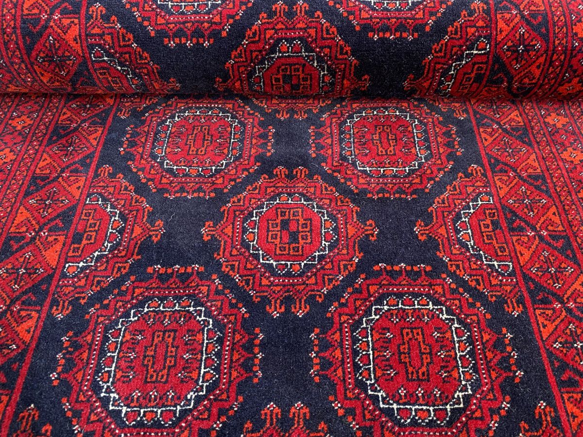 Hand-Knotted Tribal Afghan Kunduz Runner