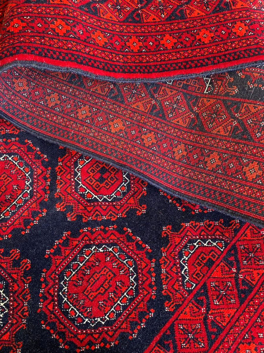 Hand-Knotted Tribal Afghan Kunduz Runner