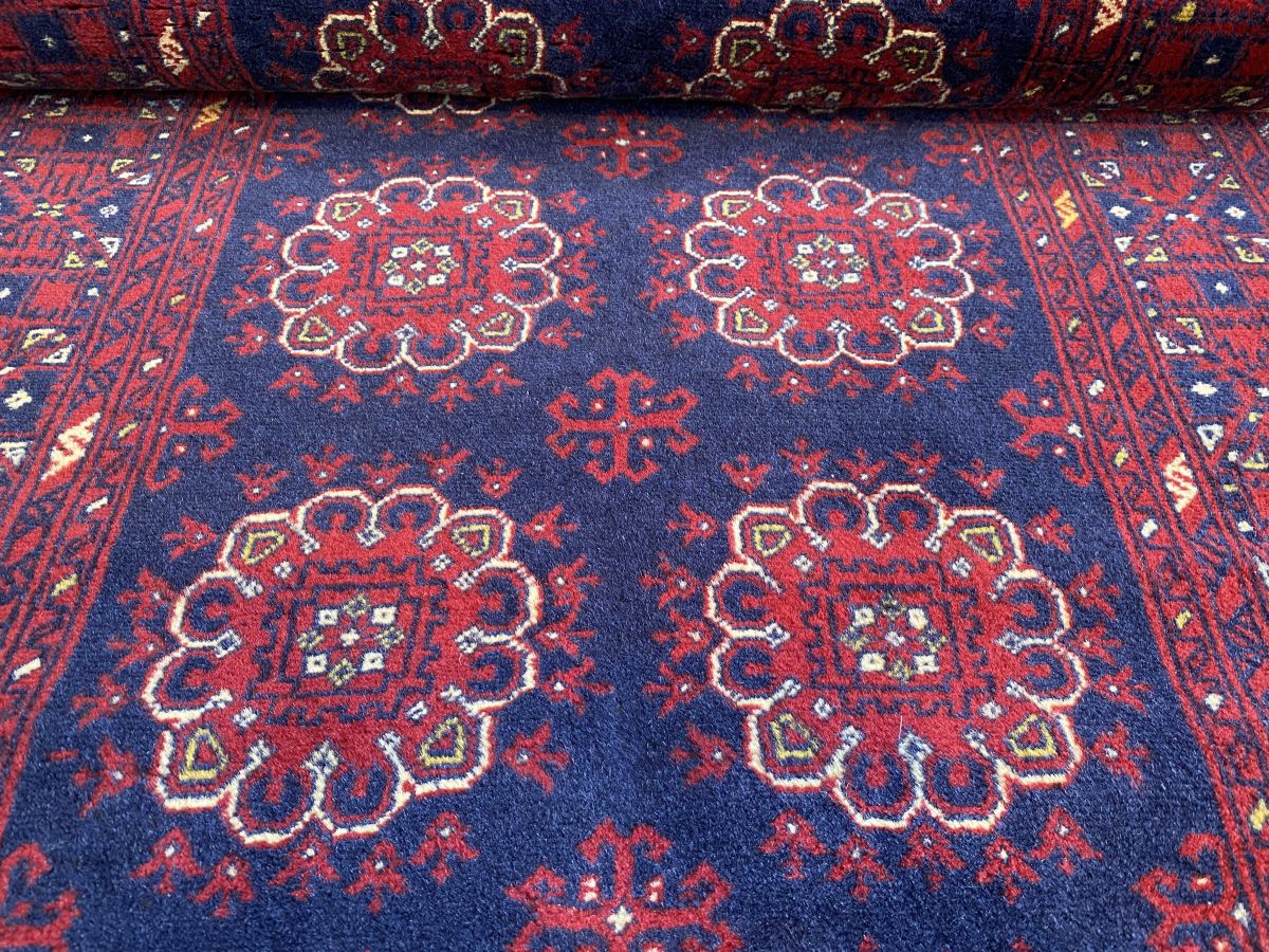 Hand-Knotted Tribal Afghan Kunduz Runner