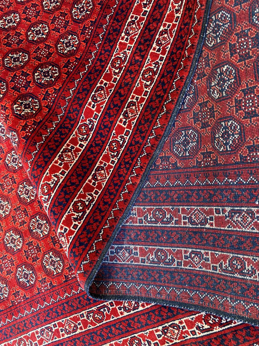Hand-Knotted Tribal Afghan Kunduz Runner