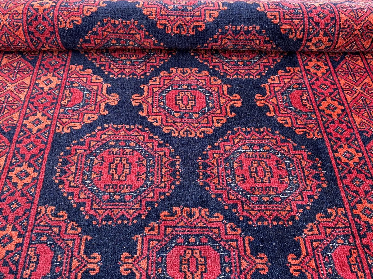 Hand-Knotted Tribal Afghan Kunduz Runner