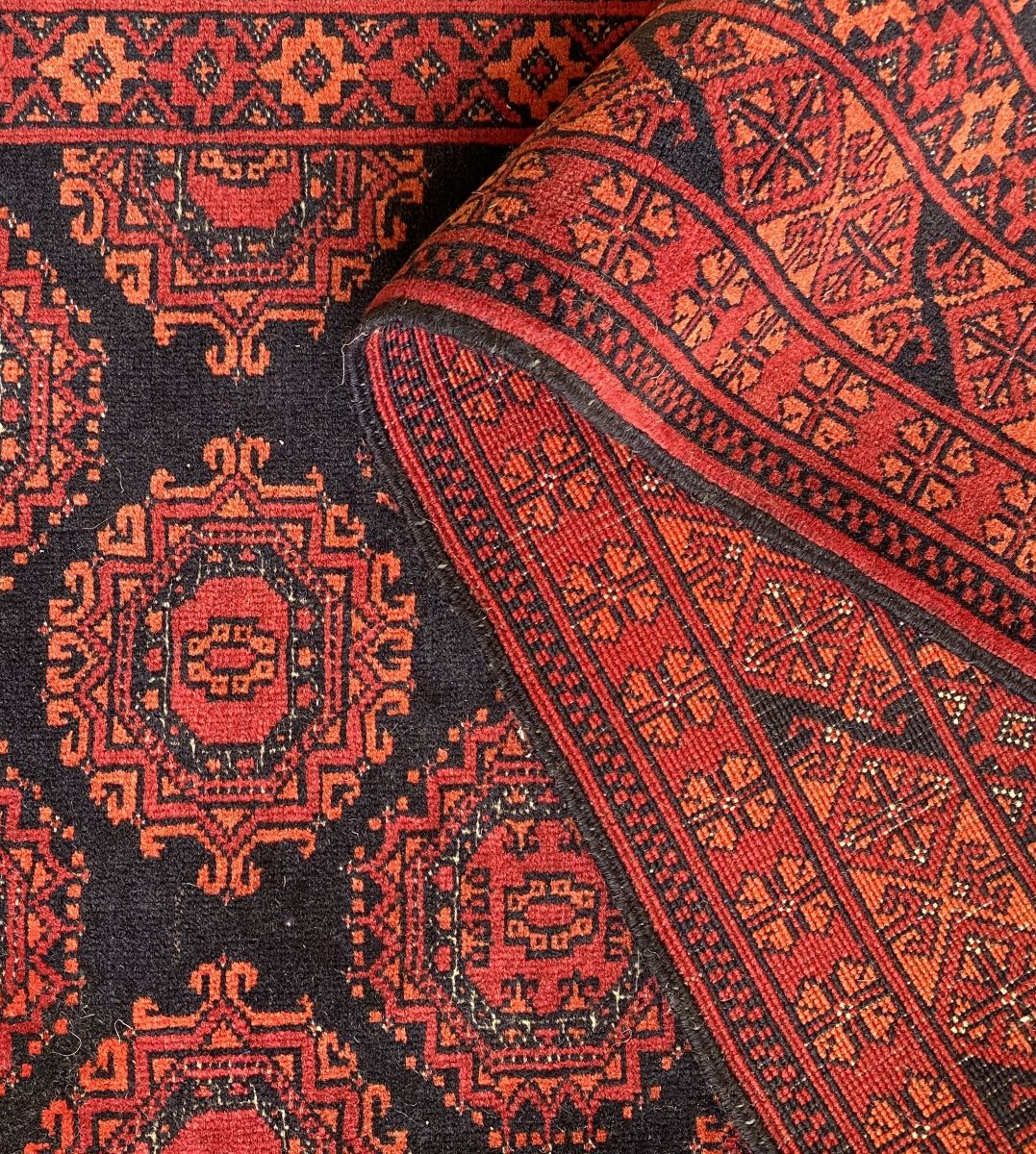 Hand-Knotted Tribal Afghan Kunduz Runner