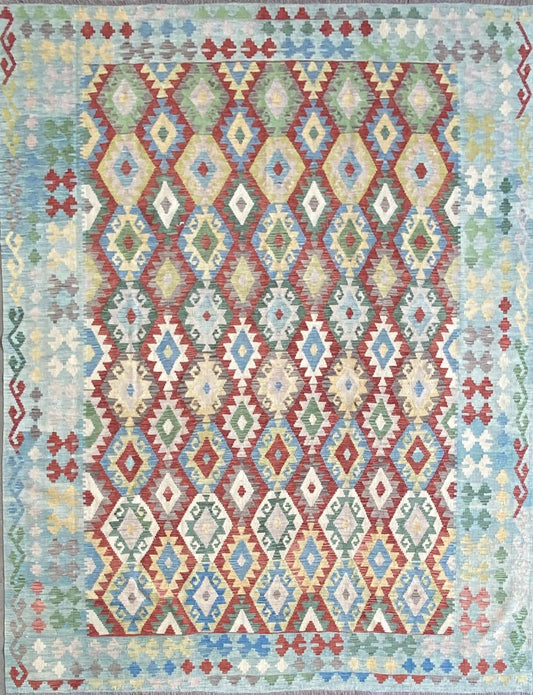Hand-Woven Tribal Afghan Kazak Kilim