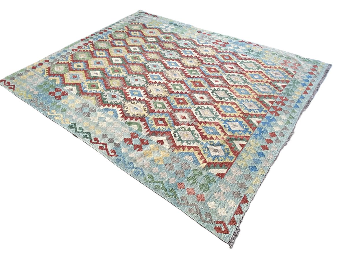 Hand-Woven Tribal Afghan Kazak Kilim