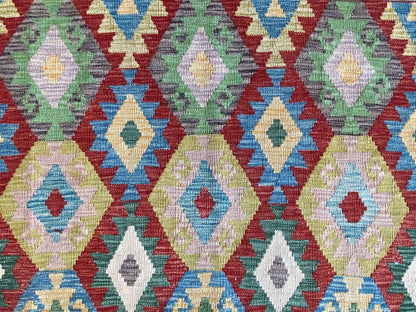Hand-Woven Tribal Afghan Kazak Kilim