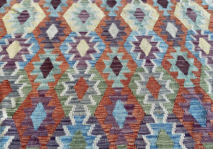 Hand-Woven Tribal Afghan Kazak Kilim