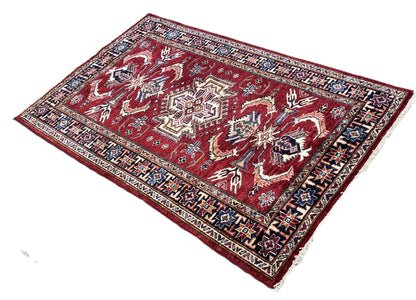 Hand-Woven Tribal Afghan Kazak Rug