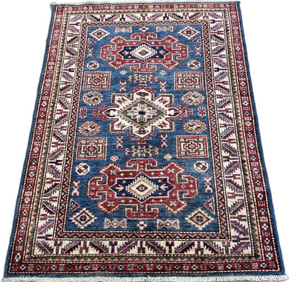 Hand-Woven Tribal Afghan Kazak Rug