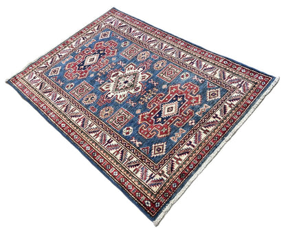 Hand-Woven Tribal Afghan Kazak Rug