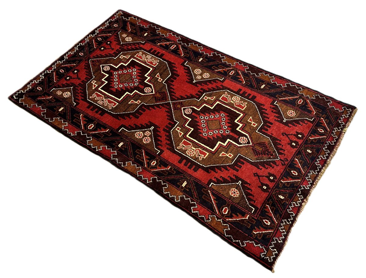 Hand-Knotted Tribal Persian Balouch Rug