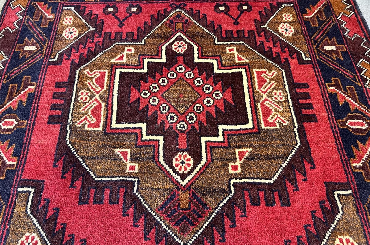 Hand-Knotted Tribal Persian Balouch Rug