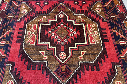 Hand-Knotted Tribal Persian Balouch Rug