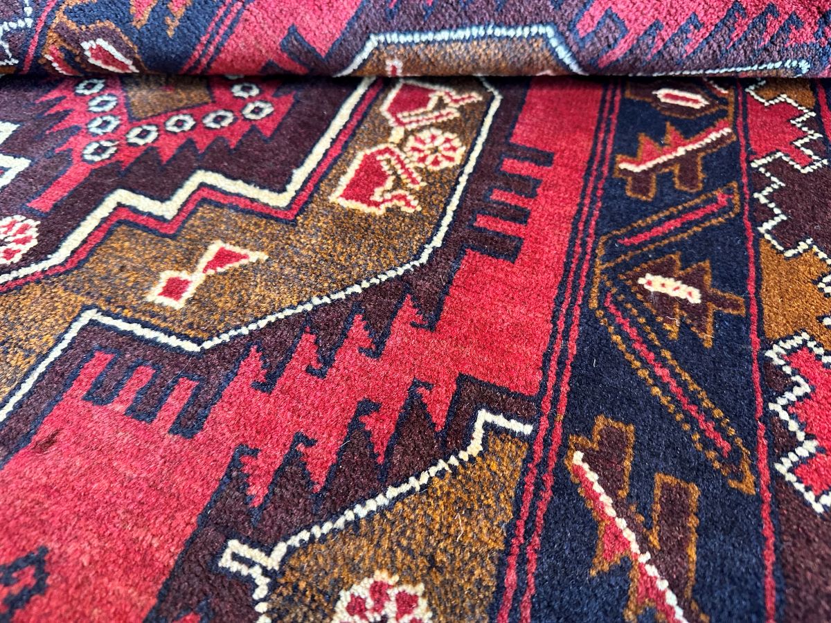 Hand-Knotted Tribal Persian Balouch Rug