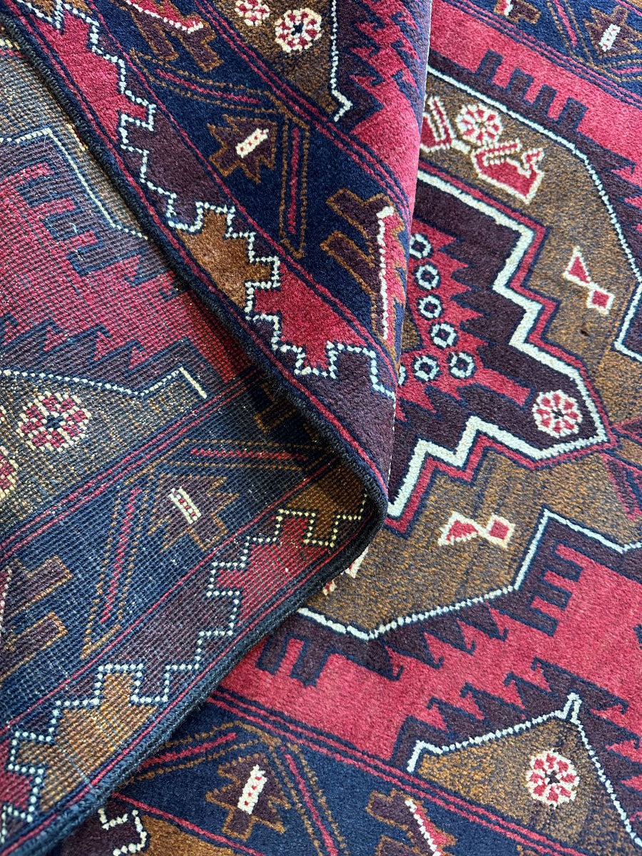 Hand-Knotted Tribal Persian Balouch Rug