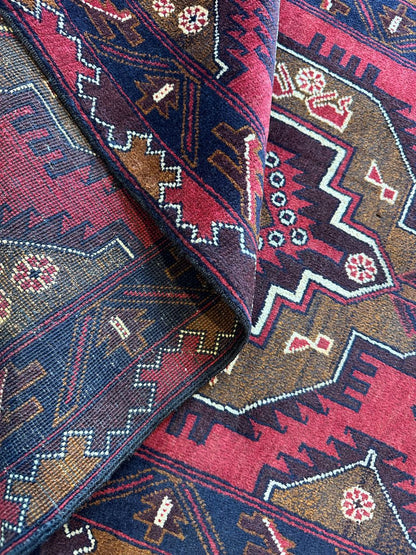 Hand-Knotted Tribal Persian Balouch Rug