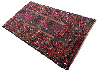 Hand-Knotted Tribal Afghan Balouch Rug