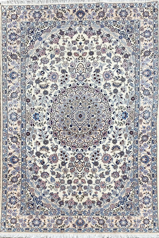 Fine Hand-Knotted Persian Naien Carpet