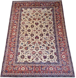 Circa 1930s Hand-Knotted Persian Isfahan Carpet