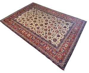 Circa 1930s Hand-Knotted Persian Isfahan Carpet