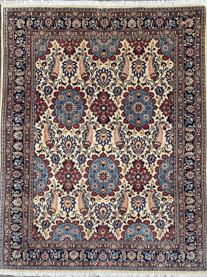 Rare Hand-Knotted Persian Sarouq Carpet