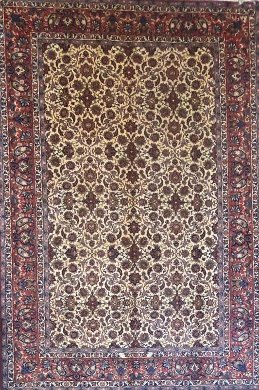 Superfine Hand-Knotted Persian Isfahan Carpet