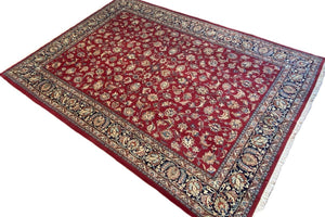 Fine Hand-Knotted Persian Mashhad Carpet