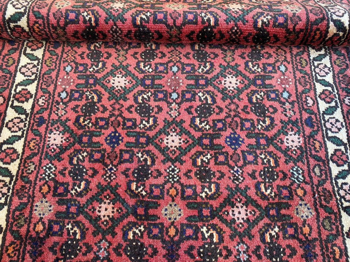 Hand-Knotted Persian Hossainabad Runner
