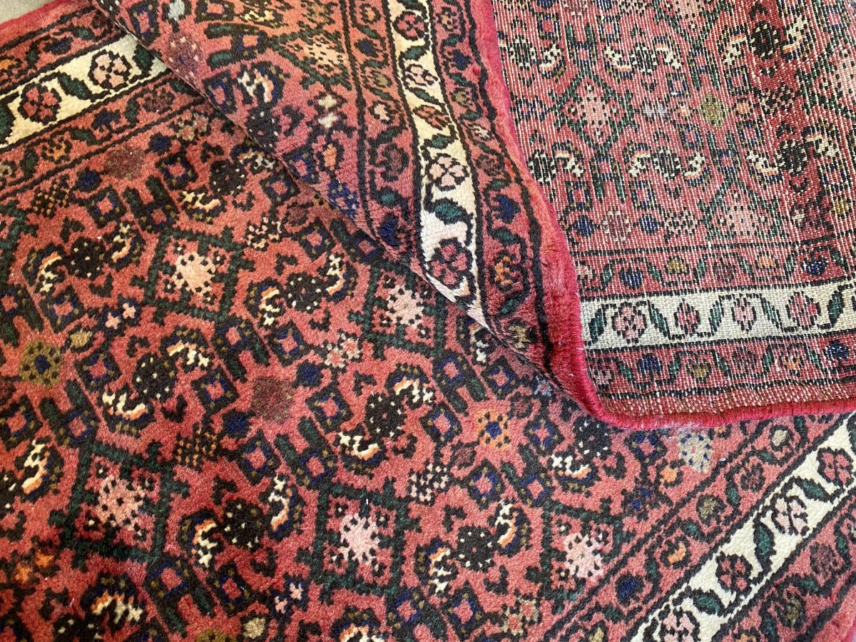 Hand-Knotted Persian Hossainabad Runner