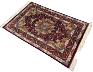 Superfine Hand-Knotted Pure Silk Persian Qum