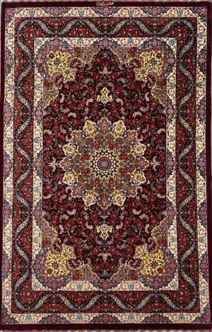 Superfine Hand-Knotted Pure Silk Persian Qum