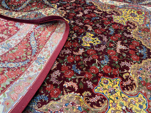 Superfine Hand-Knotted Pure Silk Persian Qum