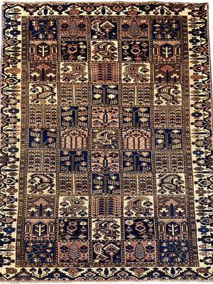 Hand-Knotted Tribal Persian Bakhtiar Rug