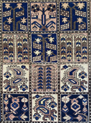 Hand-Knotted Tribal Persian Bakhtiar Rug