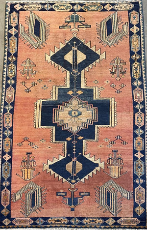 Circa 1960s Hand-Knotted Tribal Persian Luri Rug