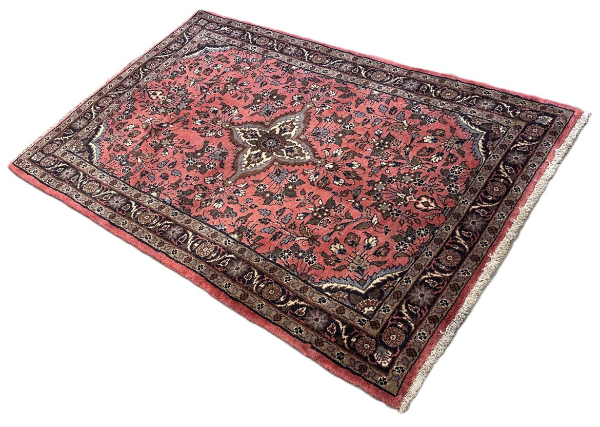 Hand-Knotted Persian Mehraban Rug