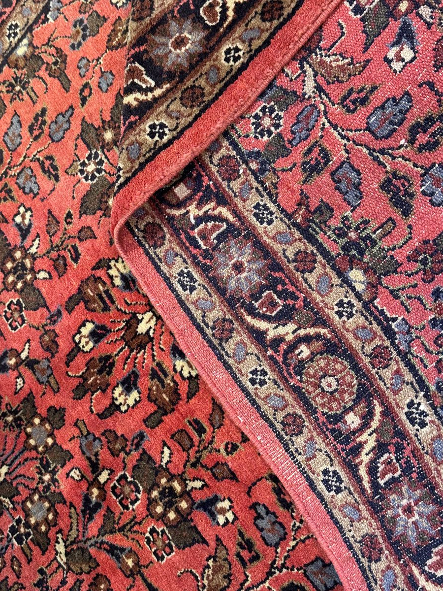 Hand-Knotted Persian Mehraban Rug