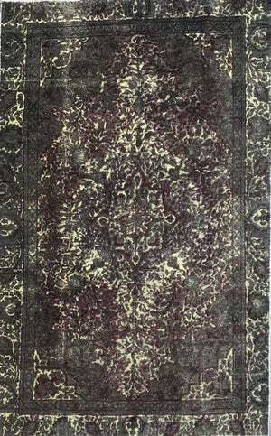 Handmade Vintage Over-dyed Persian Tabriz