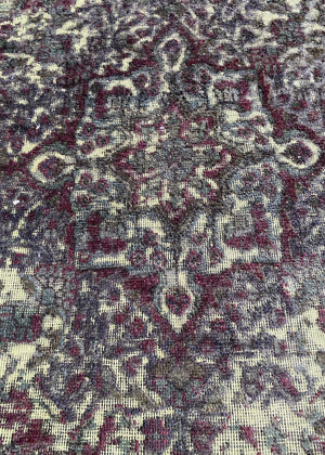 Handmade Vintage Over-dyed Persian Tabriz