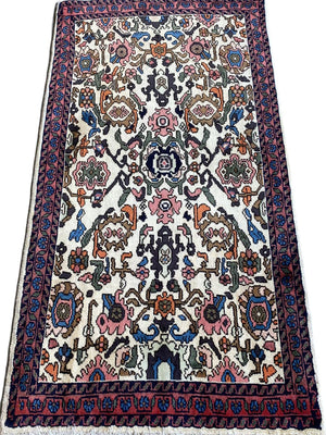 Hand-Knotted Persian Nanaj Rug